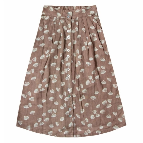 Rylee + Cru seashell button front midi skirt - Picture 6 of 6